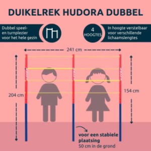 Duikelrek Hudora is in hoogte verstelbaar