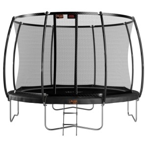 Trampoline Avyna Pro-Line 12 Zwart - met veiligheidsnet en trapje Ø365cm