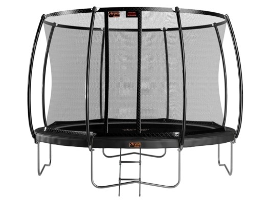 Trampoline Avyna Pro-Line 12 Zwart - met veiligheidsnet en trapje Ø365cm