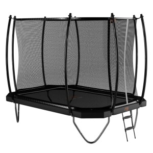 Trampoline Avyna Pro-Line 223 Zwart - met veiligheidsnet en trapje 305x225cm