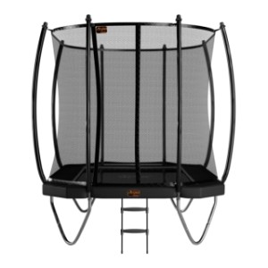Trampoline Avyna Pro-Line 223 Zwart - met veiligheidsnet en trapje 305x225cm