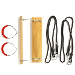 Schommel Fun Pack schommelzitje • trapeze • ringen 3-in-1 · zwart BR-touw