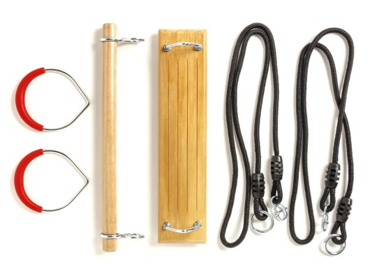 Schommel Fun Pack schommelzitje • trapeze • ringen 3-in-1 · zwart BR-touw