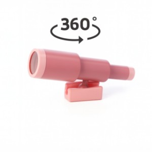 De telescoop kan 360 graden draaien