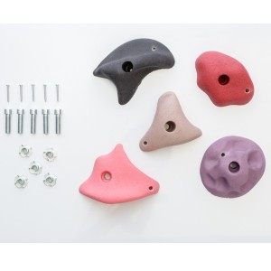 Klimstenen · pastelroze · 5 stuks