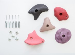 Klimstenen · pastelroze · 5 stuks