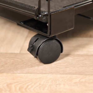 Kattenkooi Level is verrijdbaar door de handige wieltjes onder de kooi