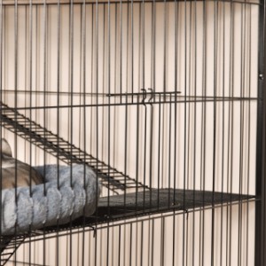 Kattenkooi Nivo heeft 2 schuifluiken om de tunnel te bevestigen