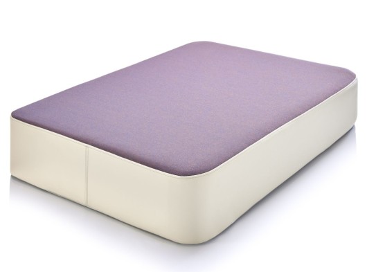 Speelkussen M lila/crème met afgeronde hoeken 107x70x17cm