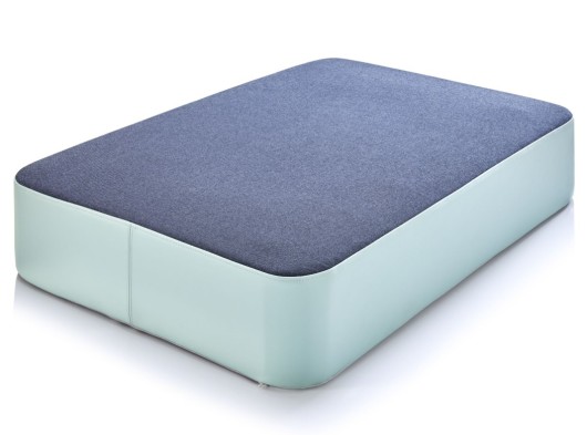 Speelkussen M donkerblauw/mint met afgeronde hoeken 107x70x17cm