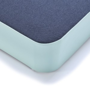 Speelkussen M donkerblauw/mint met afgeronde hoeken