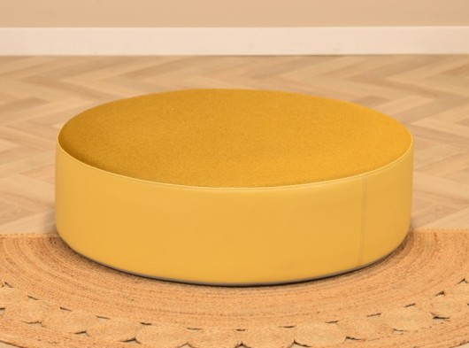 Speelkussen rond geel Ø80x25cm