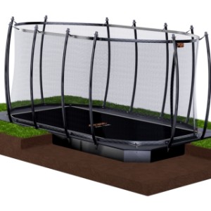 Trampoline Avyna Pro-Line 352 FlatLevel Zwart - met veiligheidsnet 520x305cm