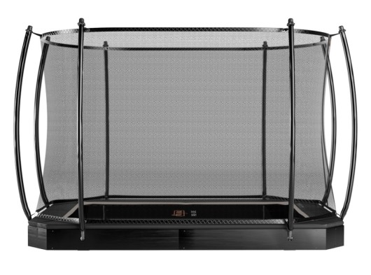 Trampoline Avyna Pro-Line 238 FlatLevel Zwart - met veiligheidsnet 380x255cm