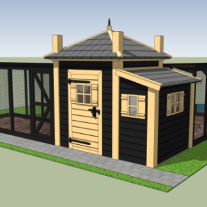 De combinatie heeft een chique uitstraling