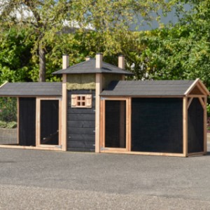 Kippen / konijnenhok hooiberg Rosa met overdekte rennen