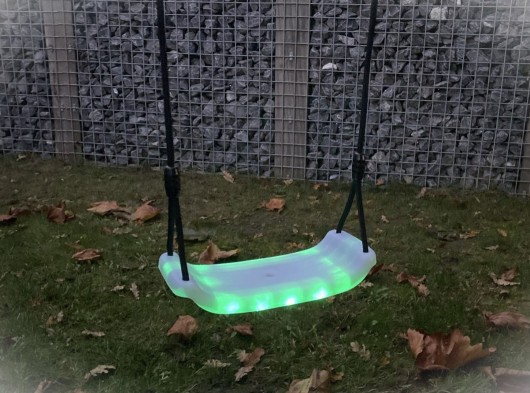 Schommelzitje kunststof met verlichting LED