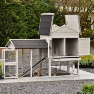 Prestige medium met ren light-grey heeft veel deuren en kleppen voor een makkelijke schoonmaak