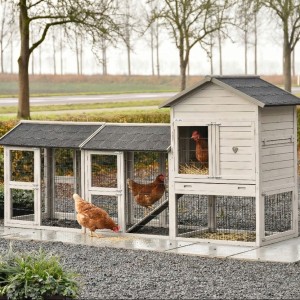 Prestige Medium Light-grey met 2 rennen 297x91x150cm