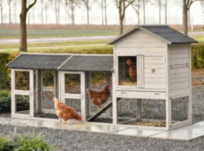 Prestige Medium Light-grey met 2 rennen 297x91x150cm