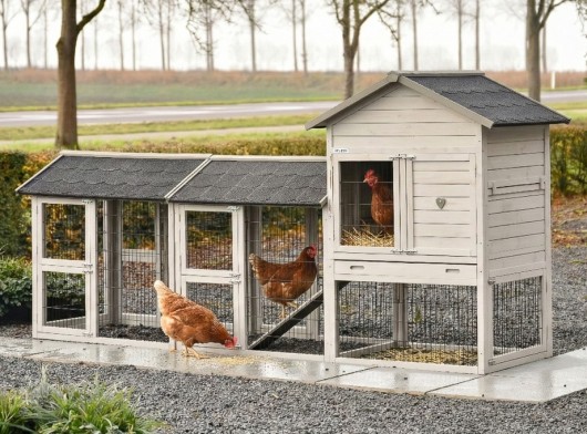 Prestige Medium Light-grey met 2 rennen 297x91x150cm