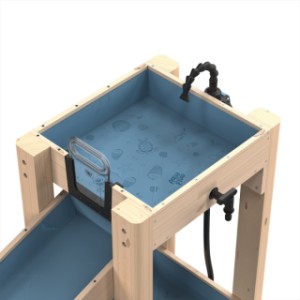 EXIT AquaFlow 200 laat kinderen de sluis in de bovenbak zelf bedienen