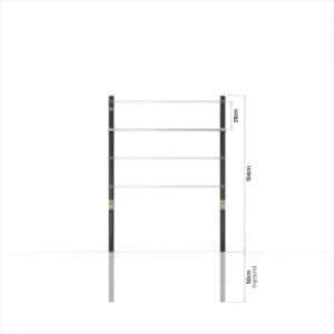 Het EXIT Ivy duikelrek is verstelbaar in 4 verschillende hoogtes