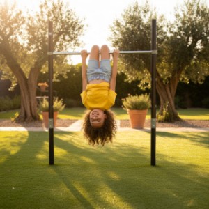 Met het EXIT Ivy duikelrek kun je de wereld ondersteboven bekijken