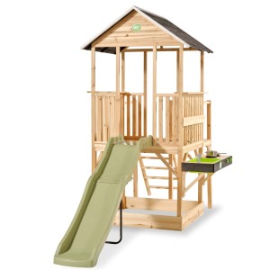 Speelhuisje Panorama 550 met glijbaan, speelkeuken en zandbak EXIT