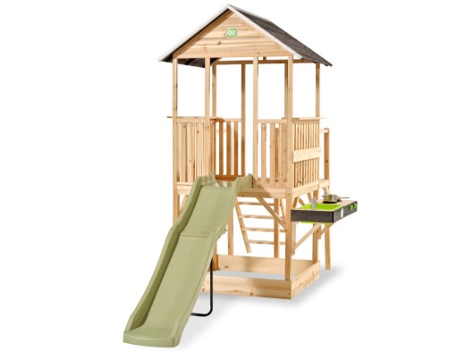 Speelhuisje Panorama 550 met glijbaan, speelkeuken en zandbak EXIT
