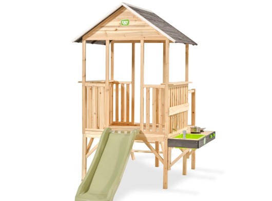 Speelhuisje Panorama 350 met glijbaan en speelkeuken EXIT