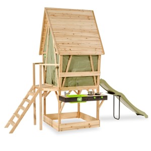 Speelhuisje Yuki 550 met glijbaan, speelkeuken en zandbak EXIT