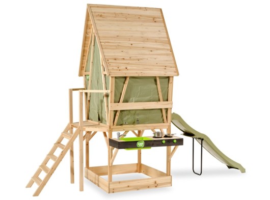 Speelhuisje Yuki 550 met glijbaan, speelkeuken en zandbak EXIT