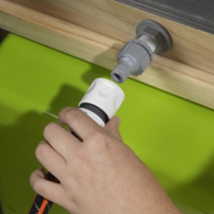 EXIT Yummy 50 - op de kraan kan een tuinslang worden aangesloten