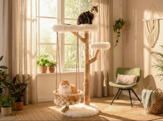 Katten klimboom Quercus Wit 151cm