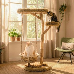 Katten klimboom Quercus Bruin 151cm