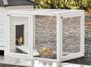 Aanbouwren Ambiance Large ren met gaasdak 98x80x75cm