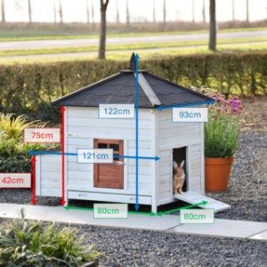 Dit zijn de afmetingen van Ambiance Large 121x93x122cm