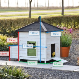 Dit zijn de afmetingen van Ambiance large 121x93x122cm