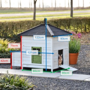 Dit zijn de afmetingen van Ambiance large 121x93x122cm