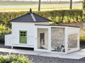 Konijnenhok Ambiance Large terra 218x93x122cm