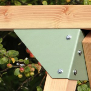 Aanbouwschommel Succes is verkrijgbaar met (pastel)groene verbindingstukken