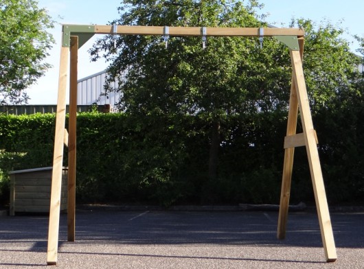 Schommel Succes Laag Dubbel - Basis Pastelgroen · Geïmpregneerd vurenhout 240x240x221cm