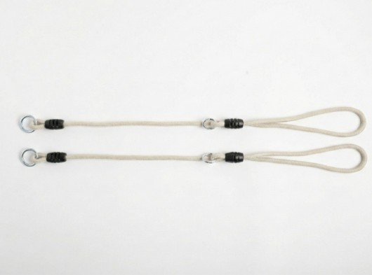 Kindvriendelijk verlengtouw voor schommelzitjes beige BR-touw - set van 2 stuks 0,95-1,75m