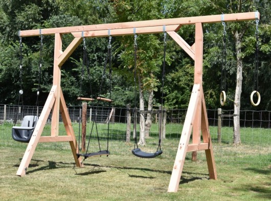 Schommel Smart Quattro Met 4 schommelaccessoires - Douglashout 400x168x232cm