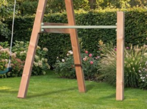 Aanbouw duikelrek Pastelgroen duikelstang 125cm 1 douglas houten paal 200cm