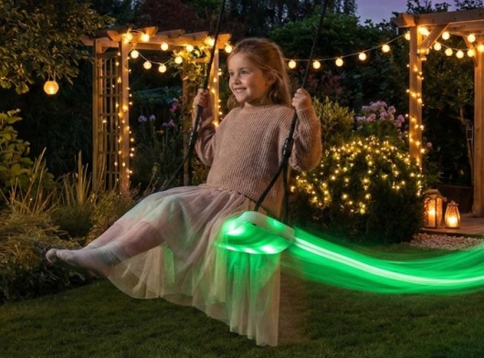 Schommelzitje kunststof met verlichting LED