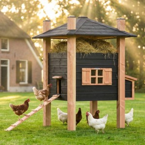 Kippenhok Hooiberg Sjors met legnest 174x152x220cm