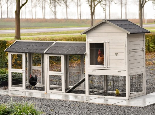 Prestige Medium Light-grey met 2 rennen 297x91x150cm