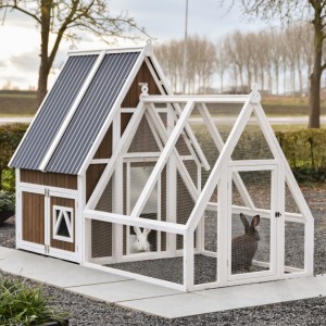 Konijnenhok Pip met ren 130x249x180cm